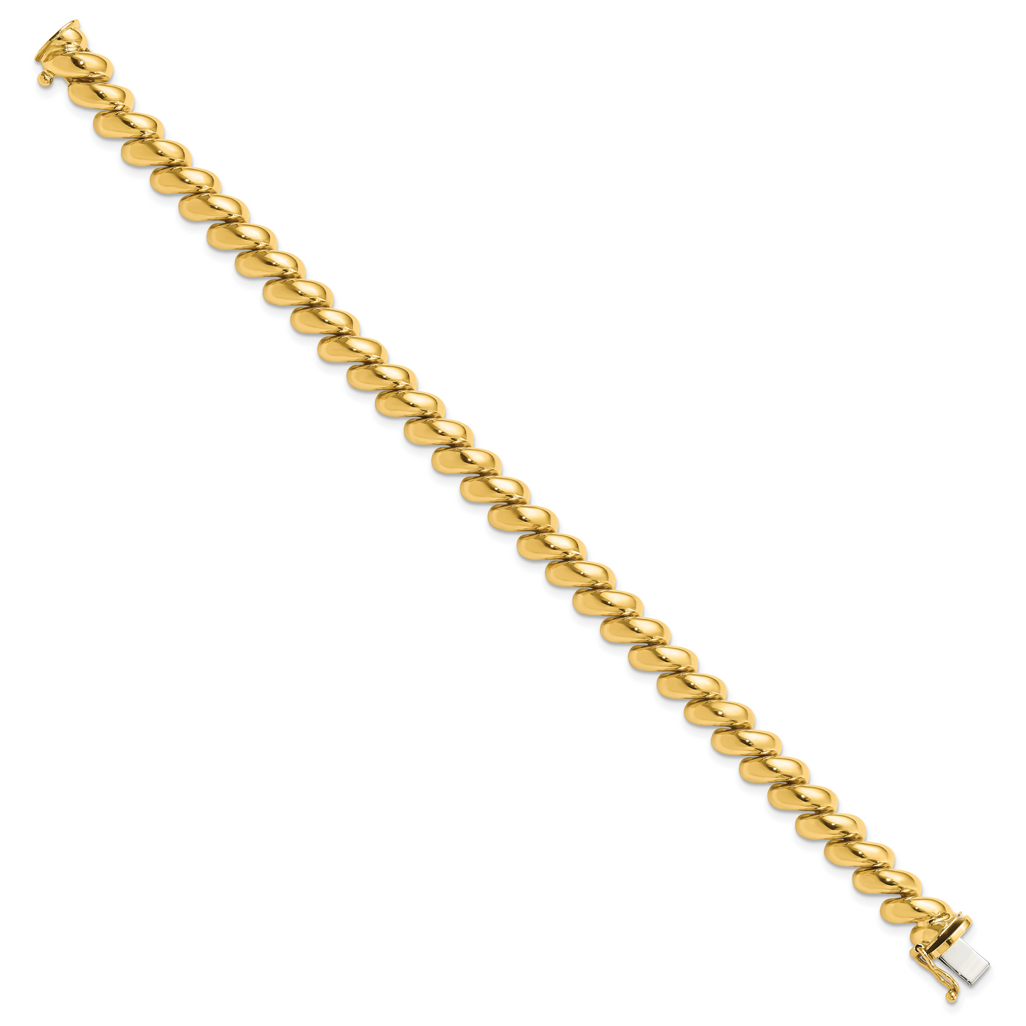Yellow gold San Marco bracelet, 8 mm, alternate view