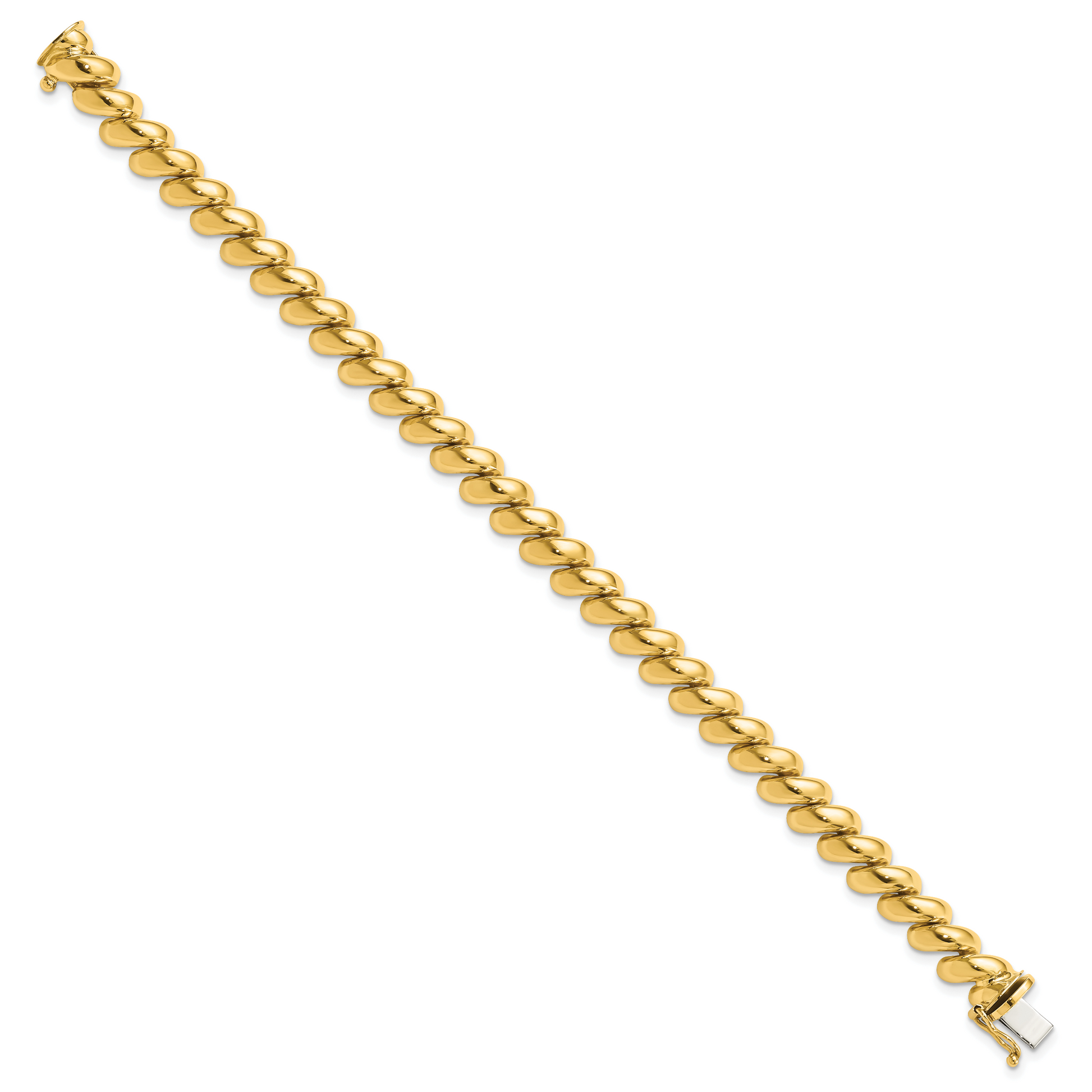 Yellow gold San Marco bracelet, 8 mm, alternate view