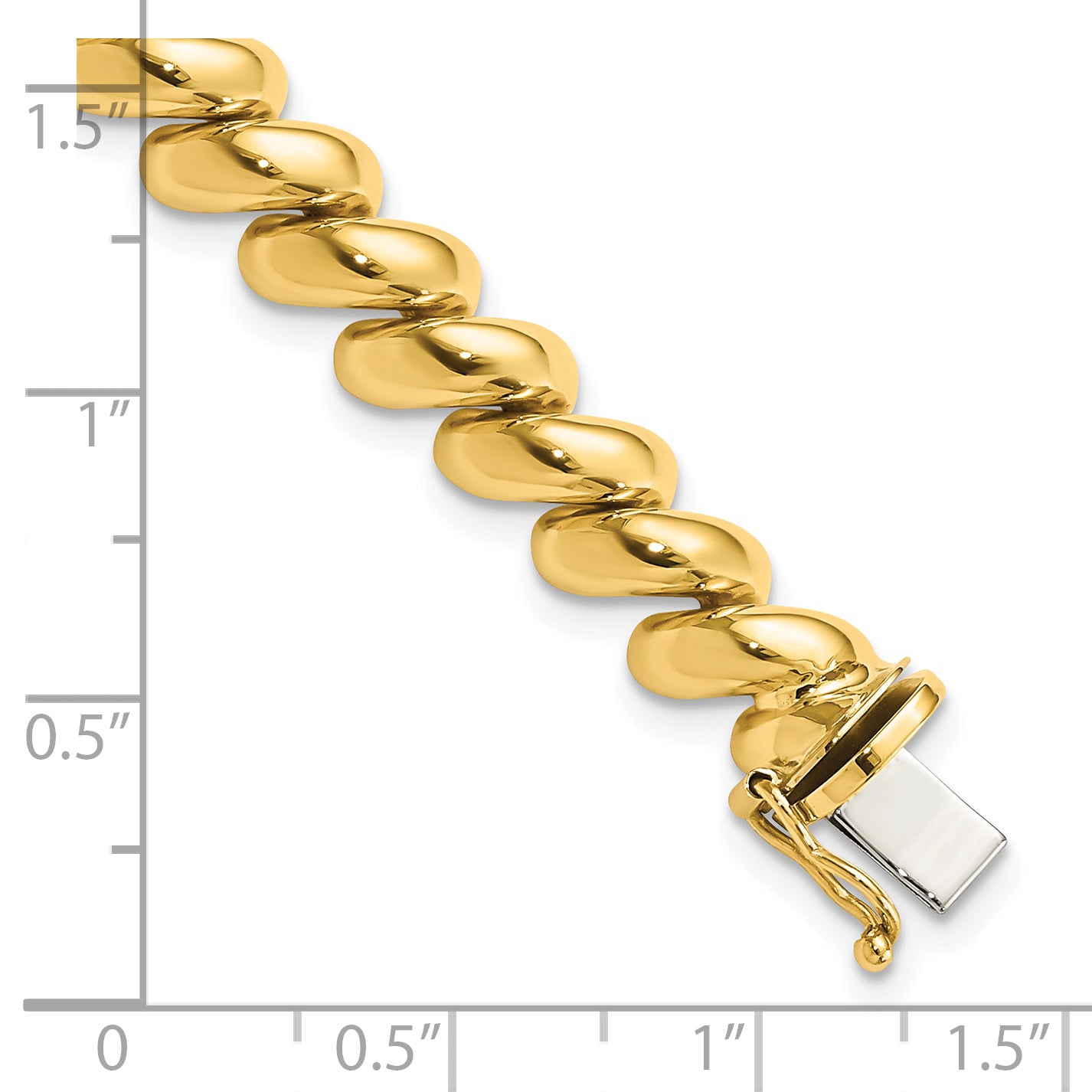 Yellow gold San Marco bracelet, 8 mm, additional view