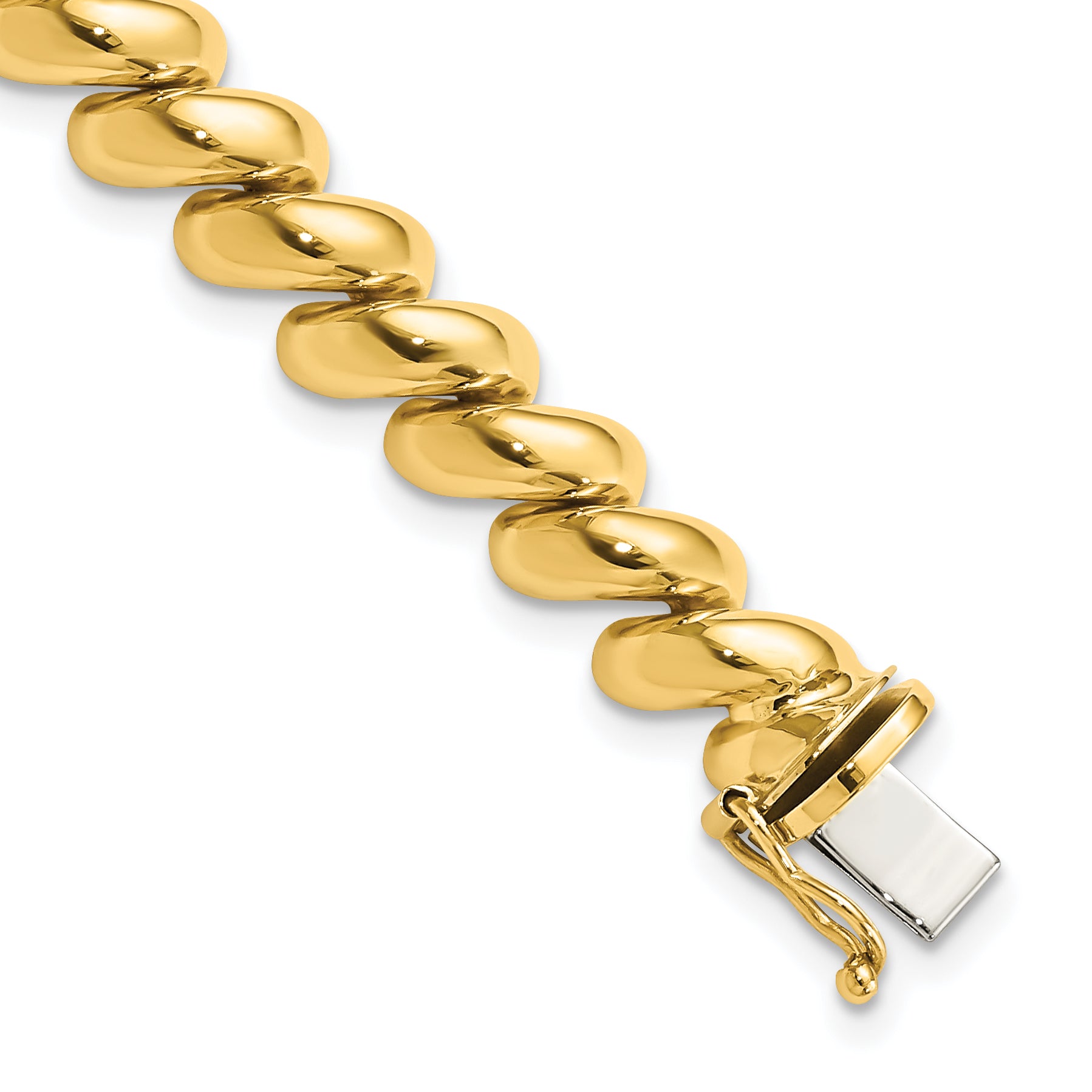 Yellow gold San Marco bracelet, 8 mm