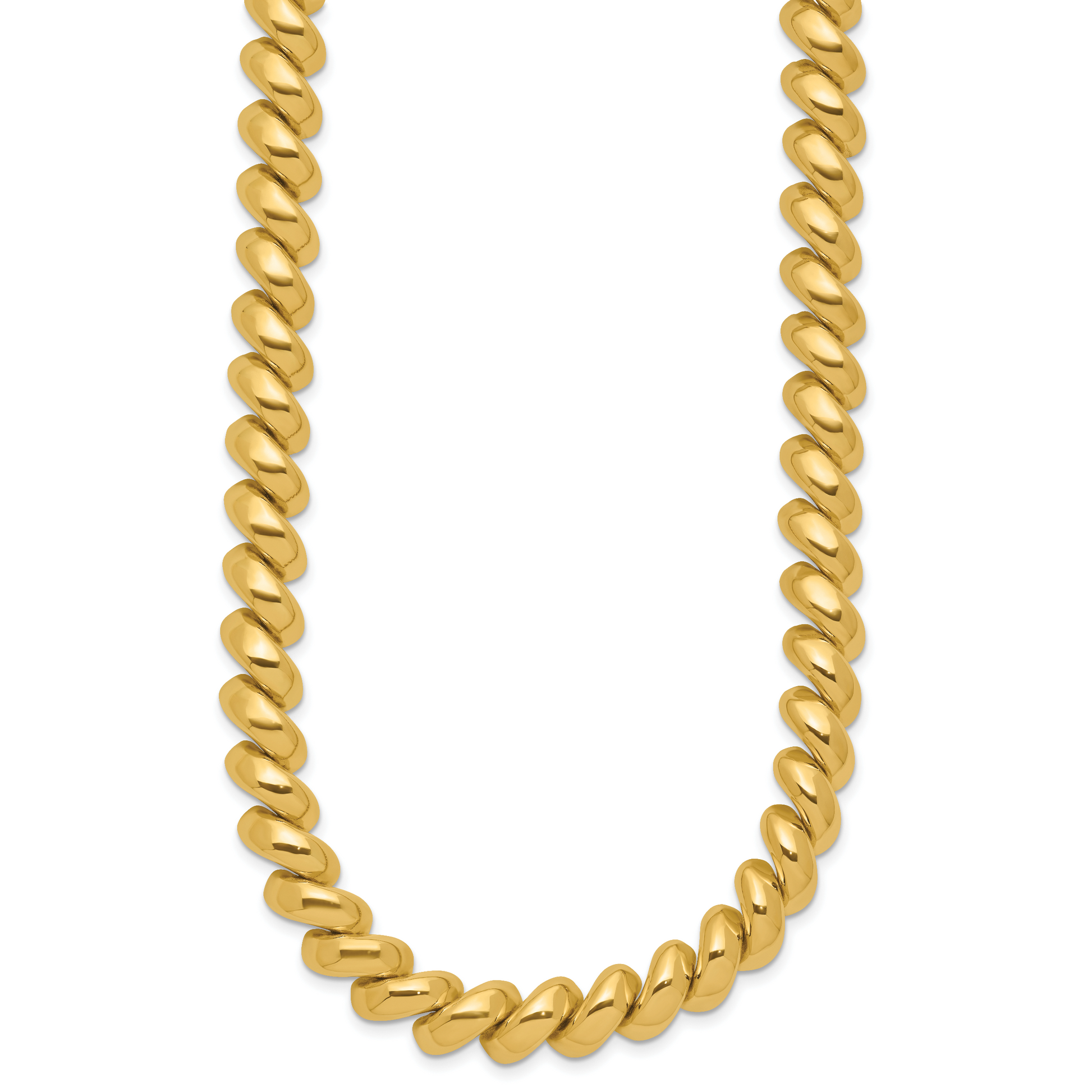 Yellow gold San Marco necklace, 10 mm, alternate view
