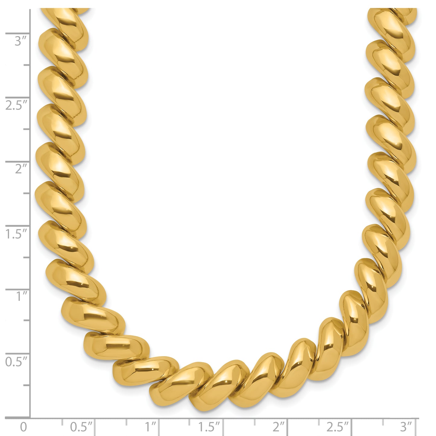 Yellow gold San Marco necklace, 10 mm, additional view
