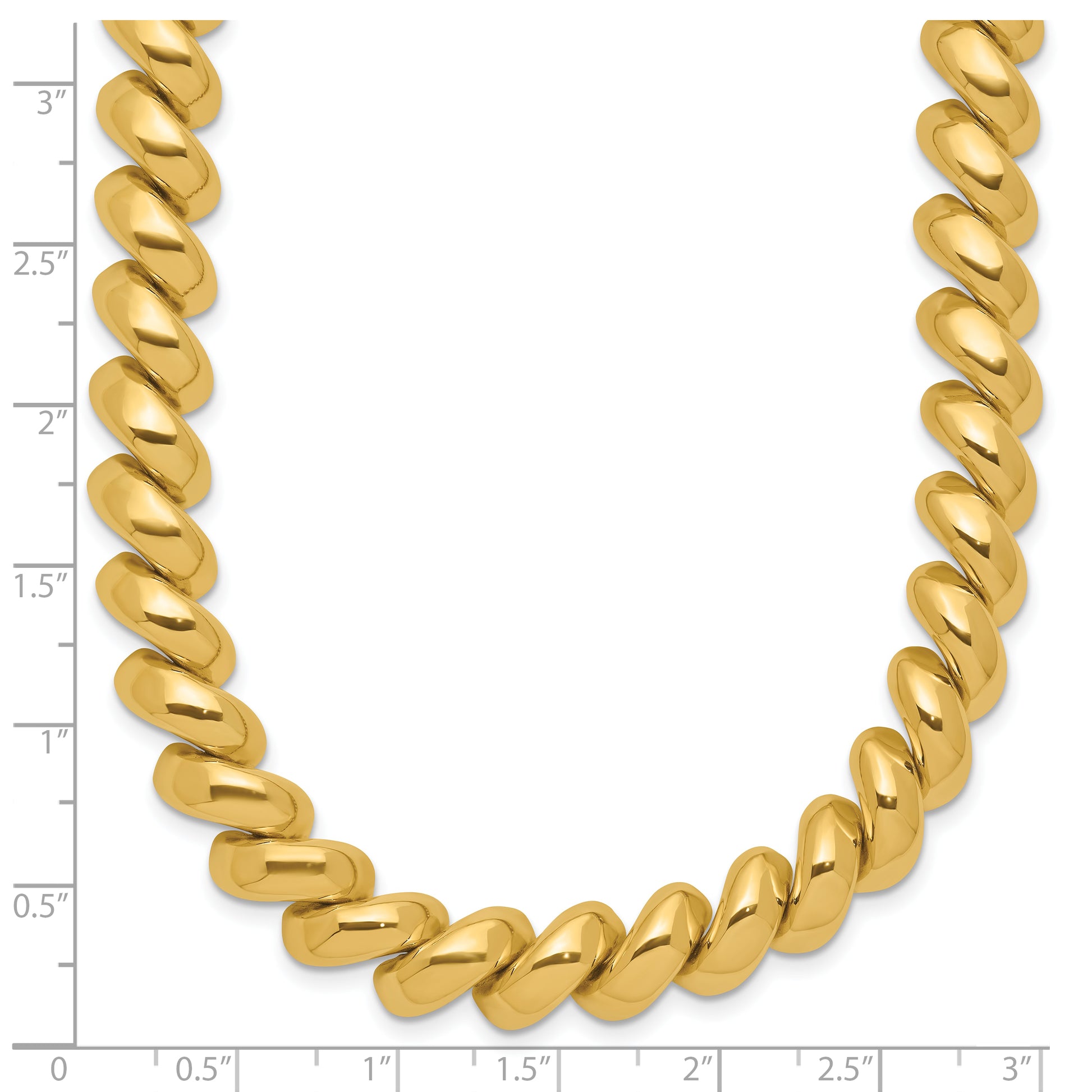 Yellow gold San Marco necklace, 10 mm, additional view
