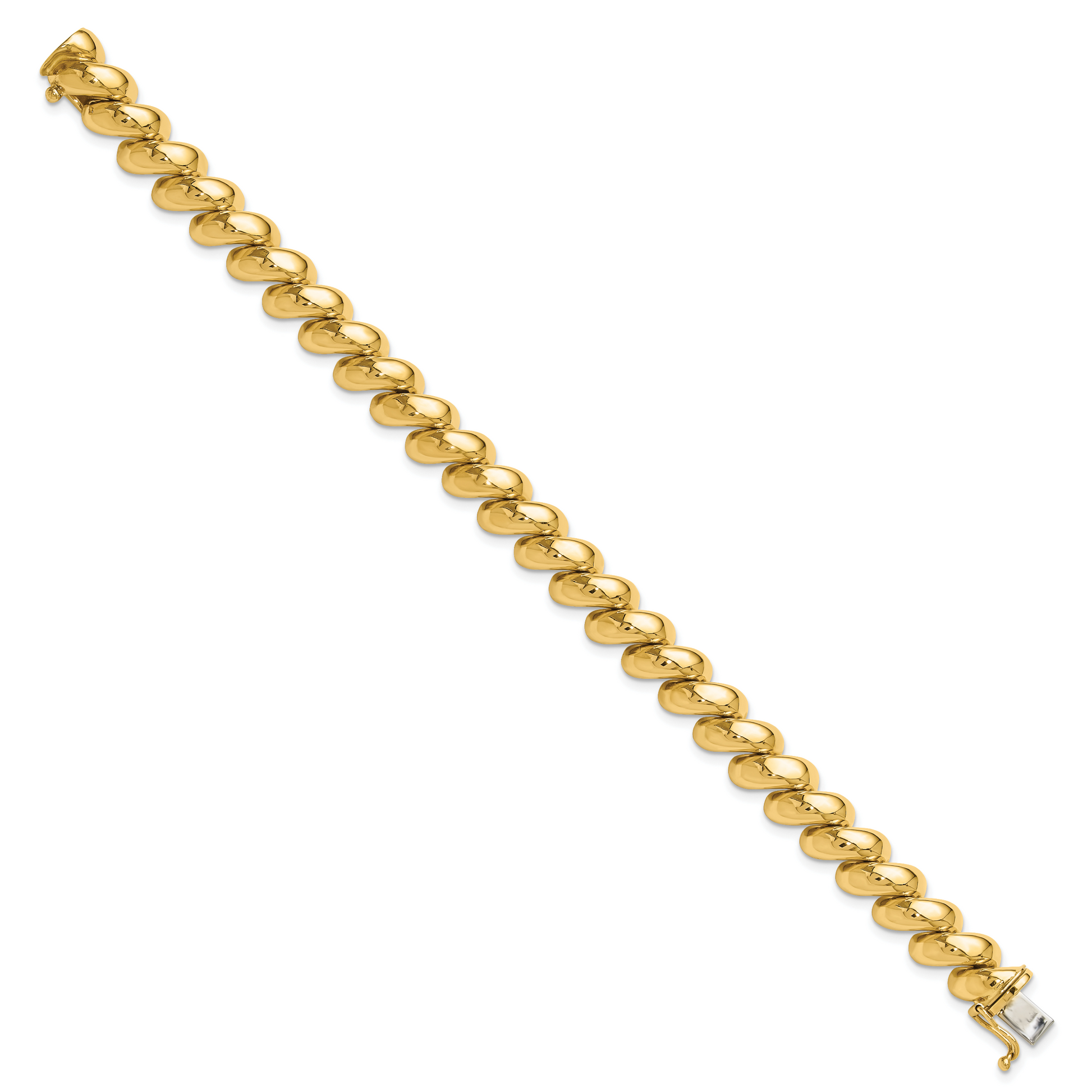 Yellow gold San Marco bracelet, 10 mm, alternate view