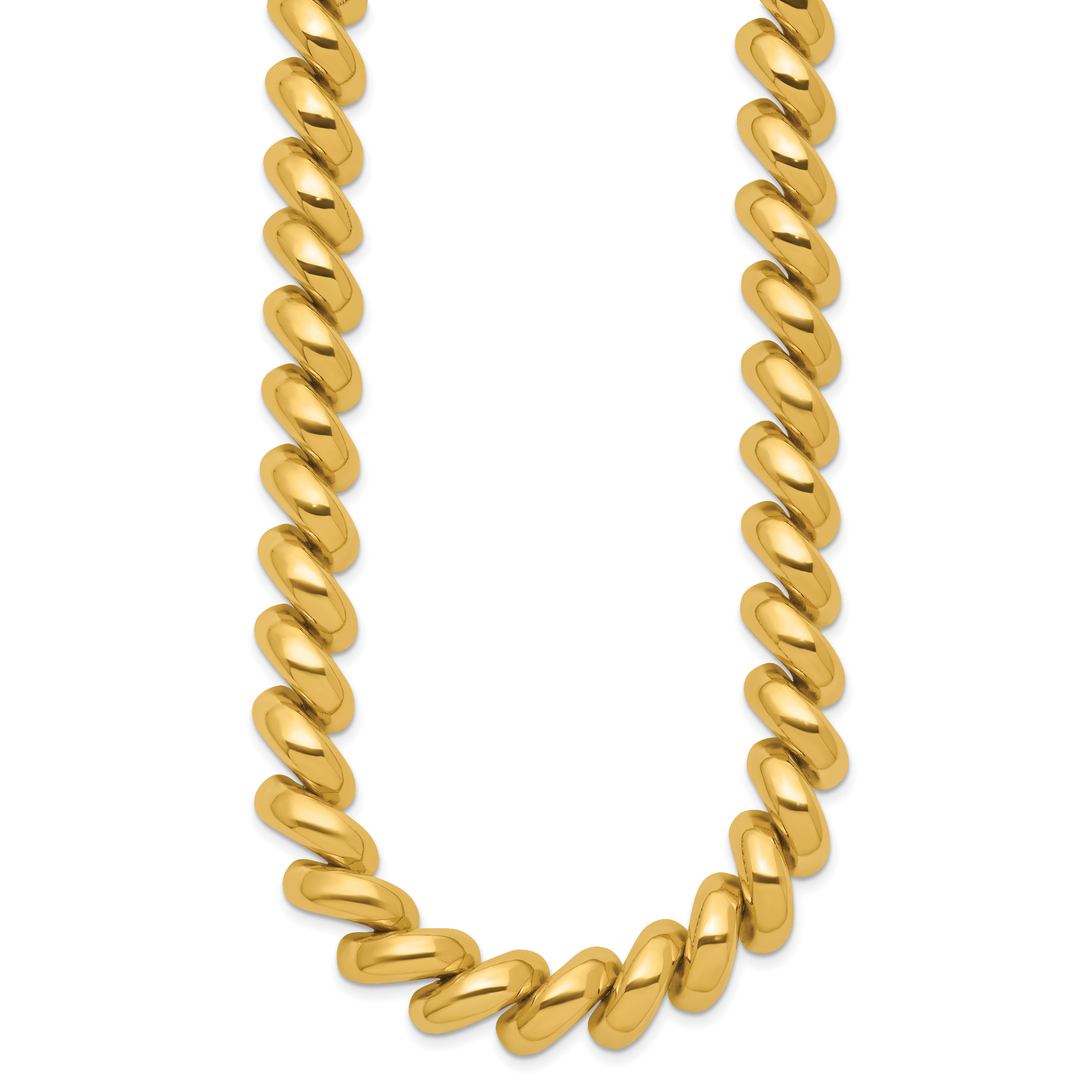 Yellow gold San Marco necklace, 12 mm, alternate view