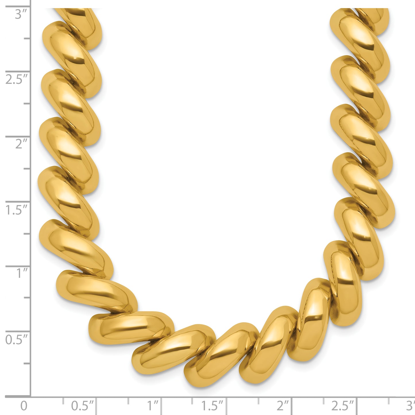 Yellow gold San Marco necklace, 12 mm, additional view