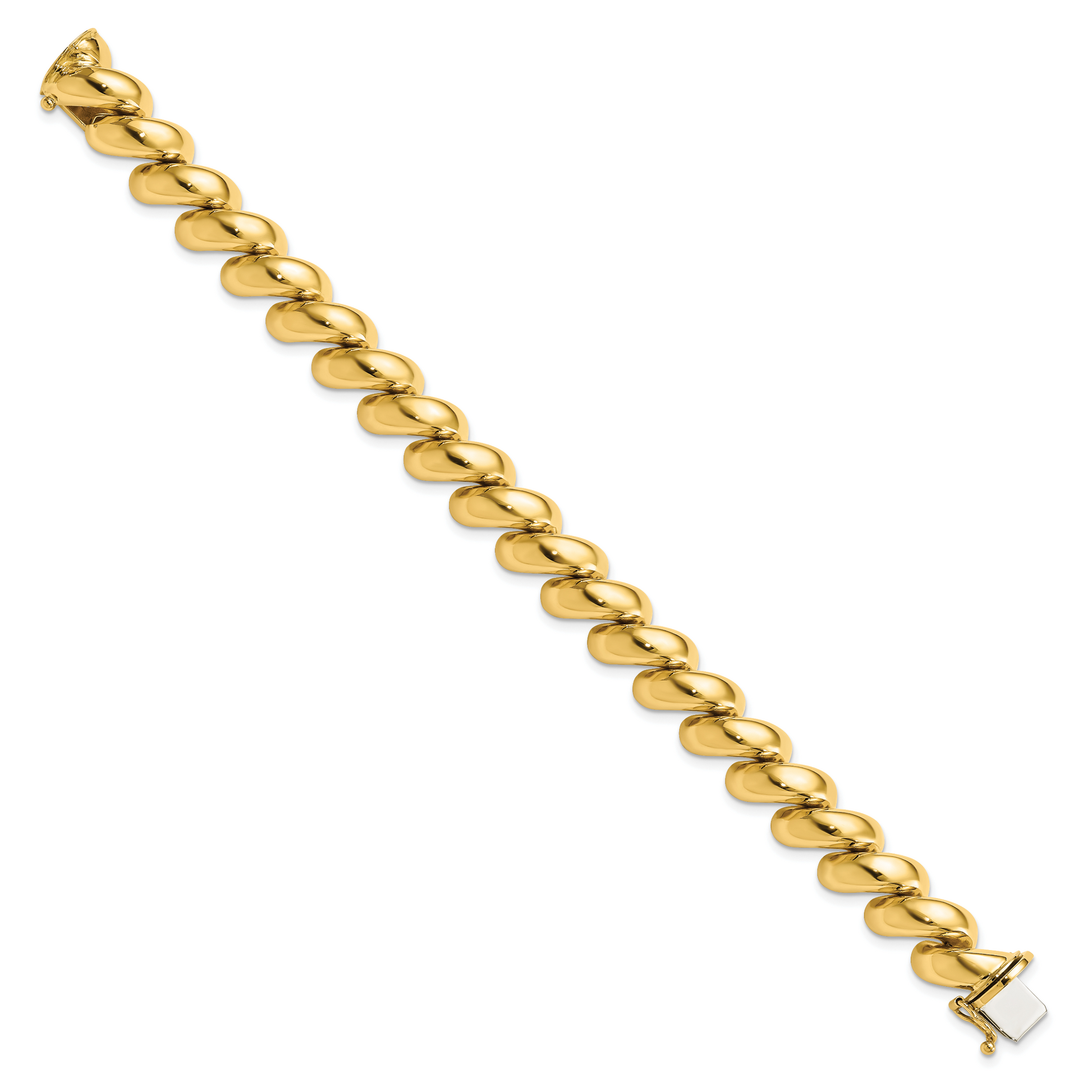 Yellow gold San Marco bracelet, 12 mm, alternate view