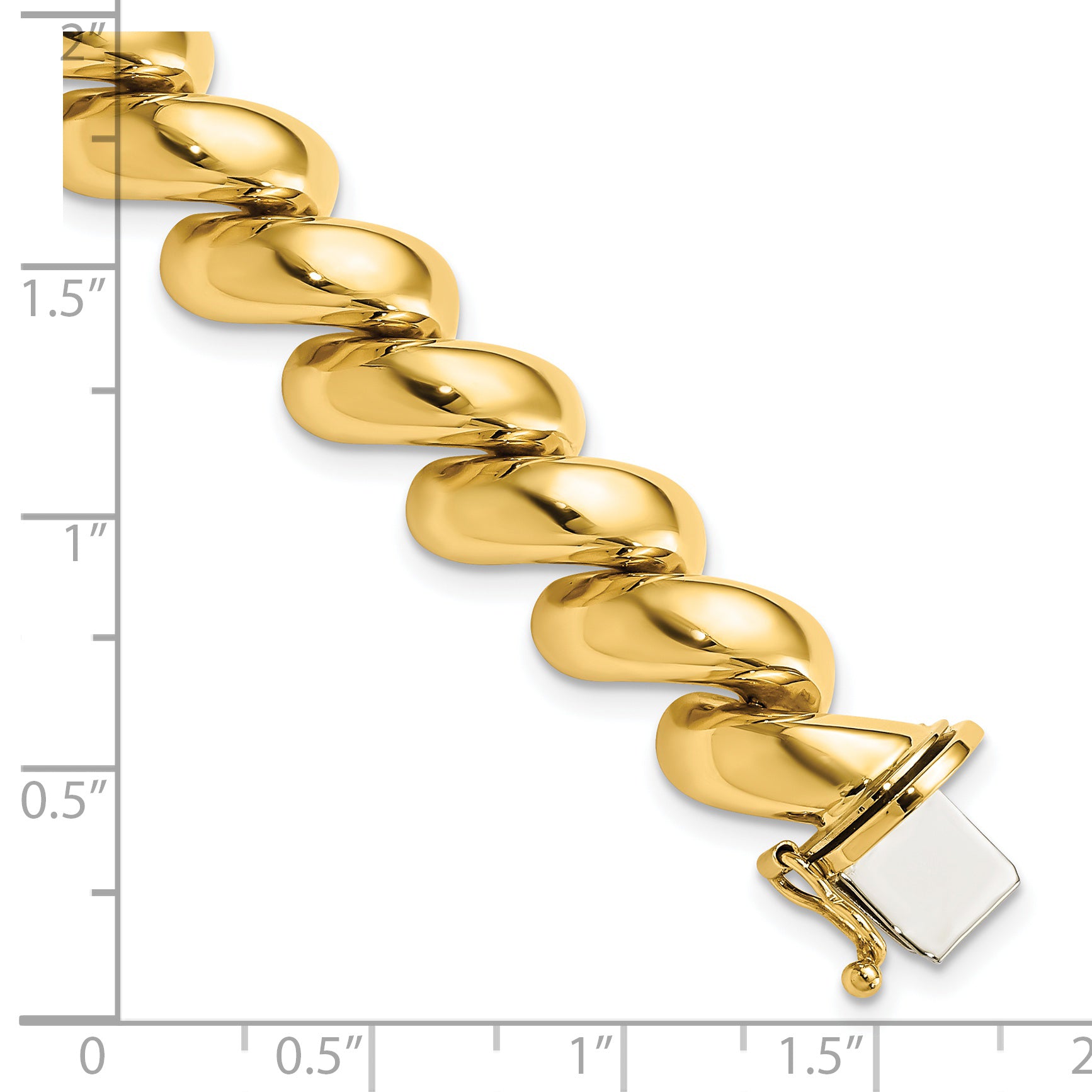 Yellow gold San Marco bracelet, 12 mm, additional view
