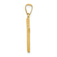 14K gold textured Latin cross alternate view - XR1413