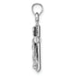 14K White Gold Hollow Crucifix Pendant - angle view