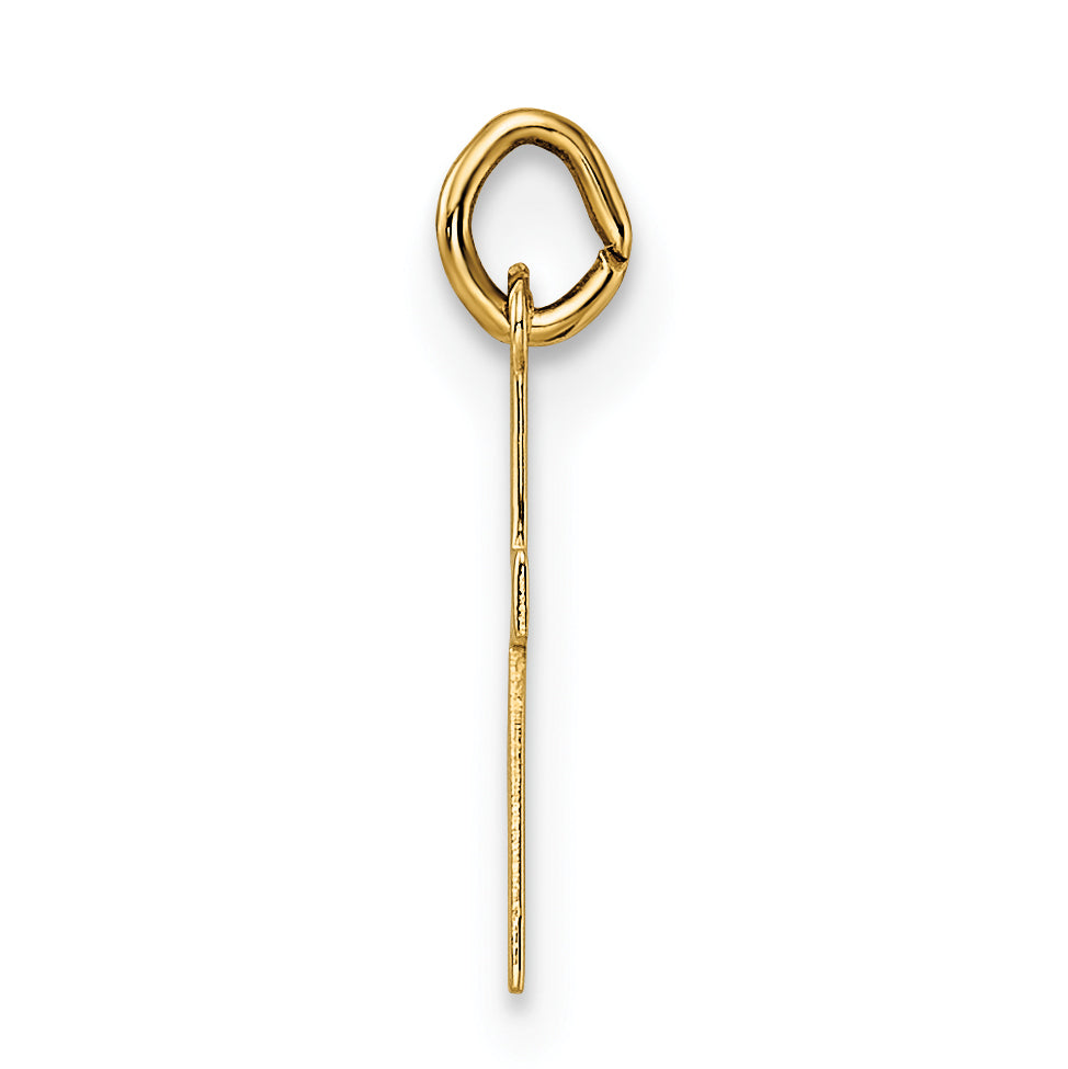 10K gold flat cross pendant alternate view - 10XR1862