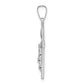 14K White Gold INRI crucifix pendant 13.85 x 22.9 mm – alternate view