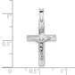 14K White Gold INRI crucifix pendant 13.85 x 22.9 mm – dimensions