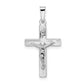 14K White Gold INRI crucifix pendant 13.85 x 22.9 mm – main view
