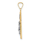 14K Two-Tone Gold INRI crucifix pendant 14.12 x 23.6 mm – alternate view
