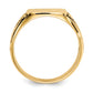14K Yellow Gold Antiqued Square Signet Ring 11.0 x 11.5 mm Y4139 - alternate view
