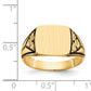 14K Yellow Gold Antiqued Square Signet Ring 11.0 x 11.5 mm Y4139 - alternate view