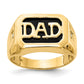 14K Yellow Gold Onyx and Diamond DAD Ring Y6129