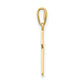 14K gold tapered cross pendant alternate view - YC1125