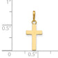 14K gold tapered cross pendant dimensions - YC1125