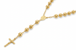 Gold Plated Sterling Silver Diamond-Cut Rosary Chain