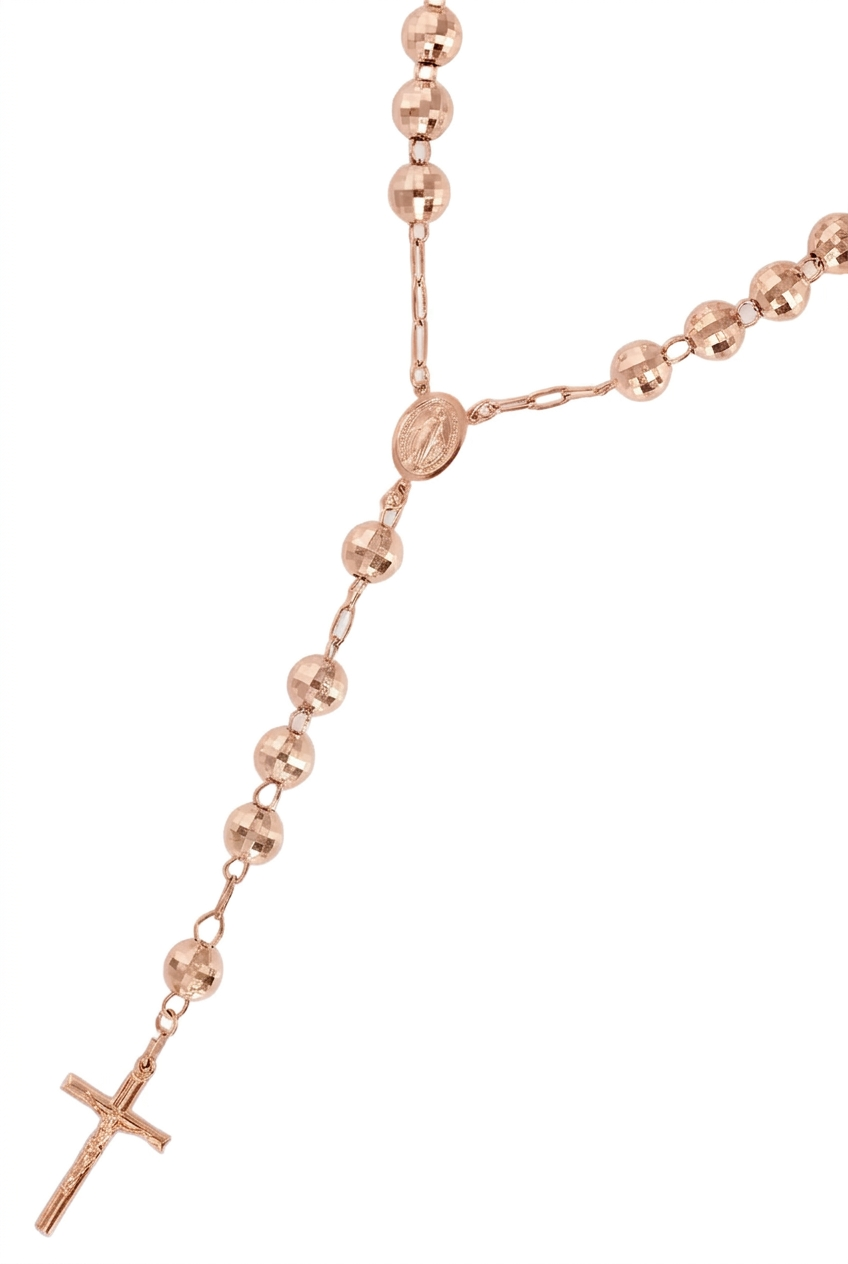 10K Rose Gold Rosary Chain