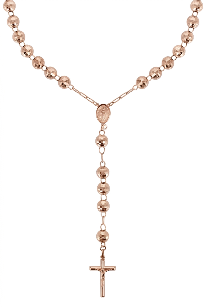 10K Rose Gold Rosary Chain