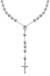 14K White Gold Rosary Chain