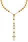 Gold Plated Sterling Silver Diamond-Cut Rosary Chain