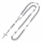 14K White Gold Rosary Chain