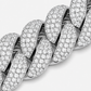925 Sterling Silver Moissanite Miami Cuban Link Bracelet - side angle