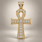 Custom gold and diamond Ankh pendant