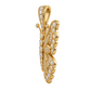 Custom gold and diamond Butterfly pendant side profile