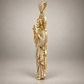 Custom gold and diamond Jesus pendant side profile
