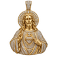 Custom gold and diamond Sacred Heart pendant
