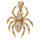 Custom gold and diamond Spider pendant alternate angle