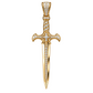 Custom gold and diamond Sword pendant
