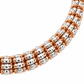 10K rose gold diamond-cut rolo link chain, detail view
