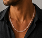 10K Rose Gold Solid Cuban Curb Link Chain