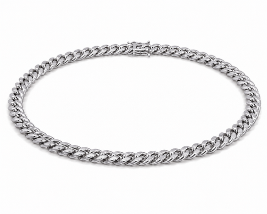 Miami Cuban Link Hollow - 10k White Gold Chains