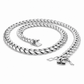 Mens White Gold Chain - Solid Miami Cuban Link 10K Gold