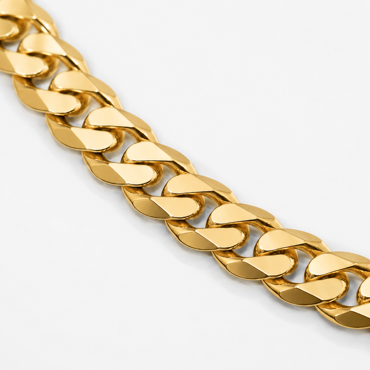 14K Gold Solid Cuban Curb Link Bracelet
