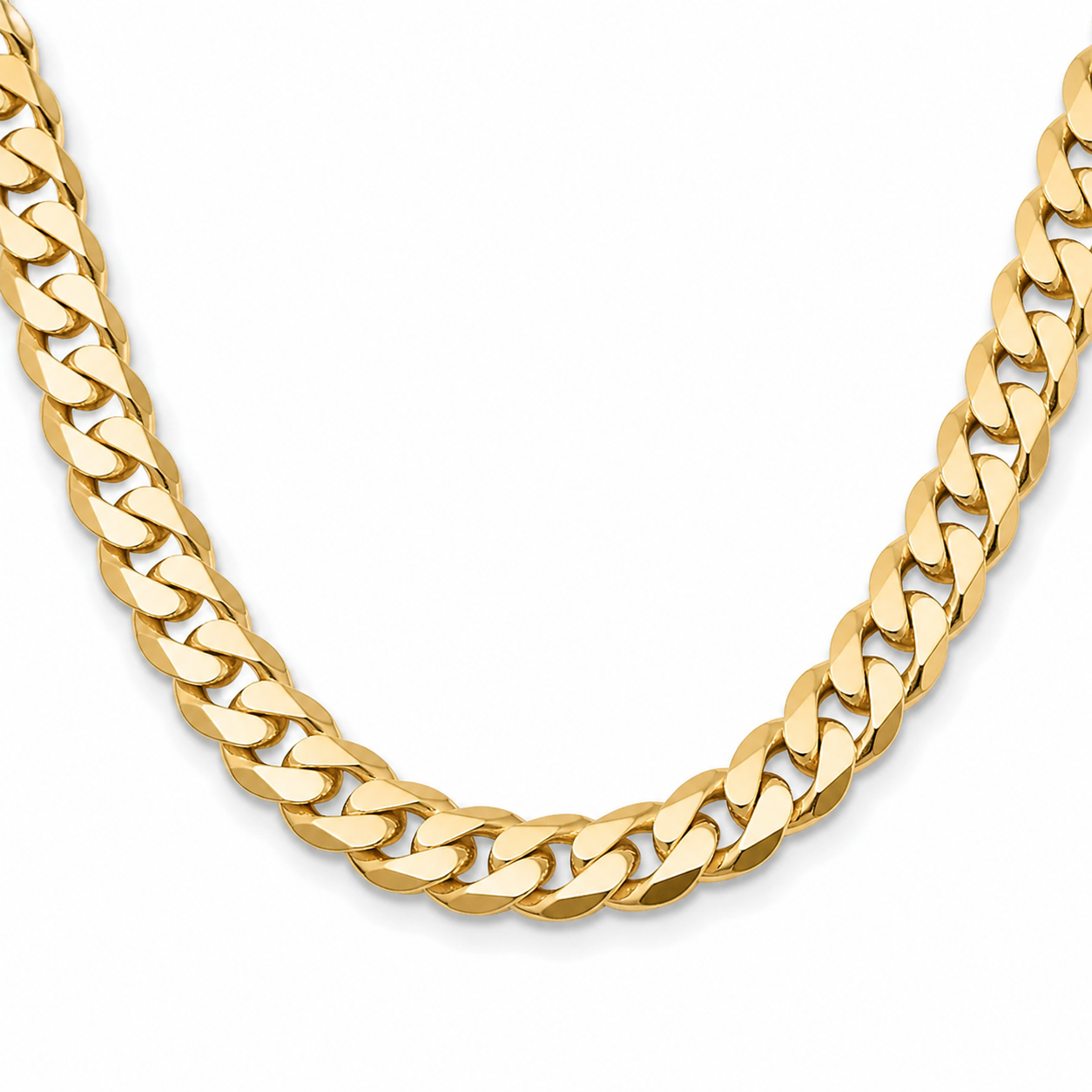14K Gold Hollow Cuban Curb Link Bracelet