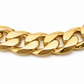 Real gold Miami Cuban link chain, close-up of the link detail