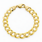Gold plated 925 sterling silver Cuban curb link bracelet for men