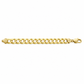 Gold plated 925 sterling silver Cuban curb link bracelet for men, alternate view