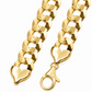 Gold plated 925 sterling silver Cuban curb link chain for men, alternate view