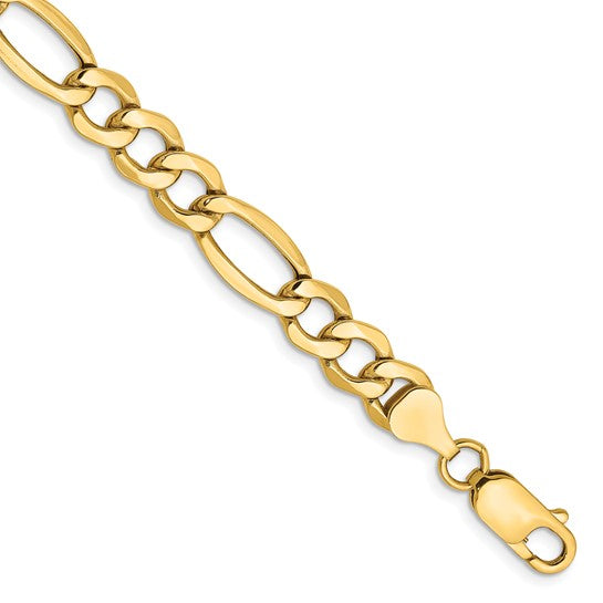 Gold plated 925 sterling silver Figaro bracelet for men, alternate view