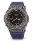 Iced out G-Shock with blue smoke band and black stone pavé case