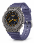 Iced out G-Shock with blue smoke band and black stone pavé case